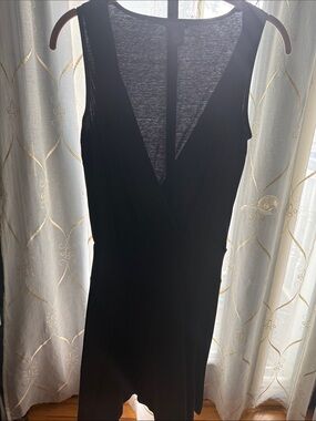 Banana Republic Black Sleeveless V-Neck Dress